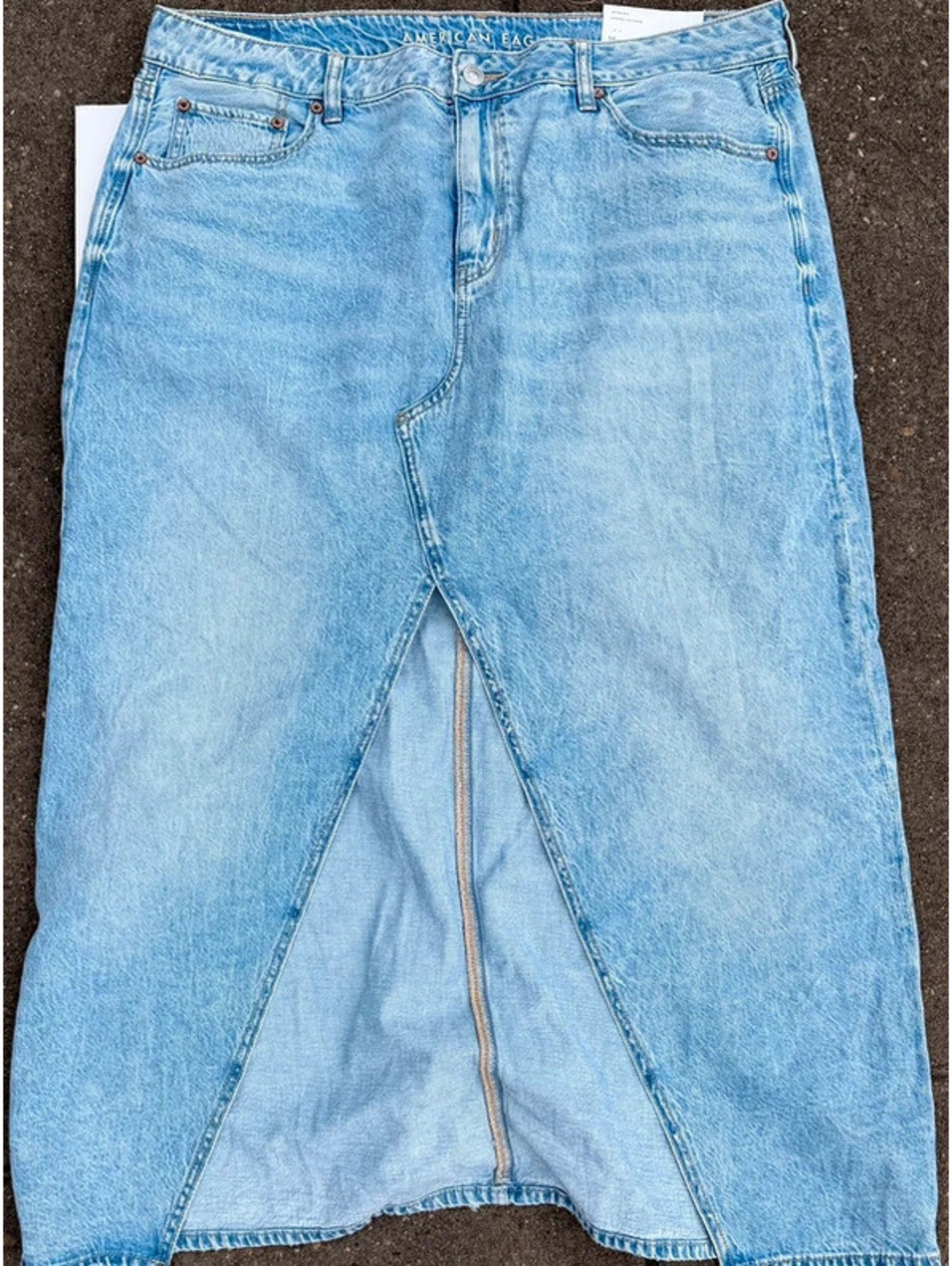 NWT American Eagle Low Rise Maxi Denim Jean Skirt size 16